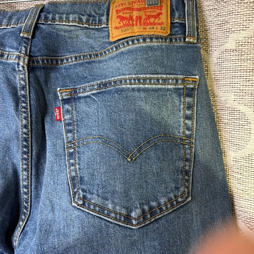 Levi's Men's 505 Straight Blue Jeans